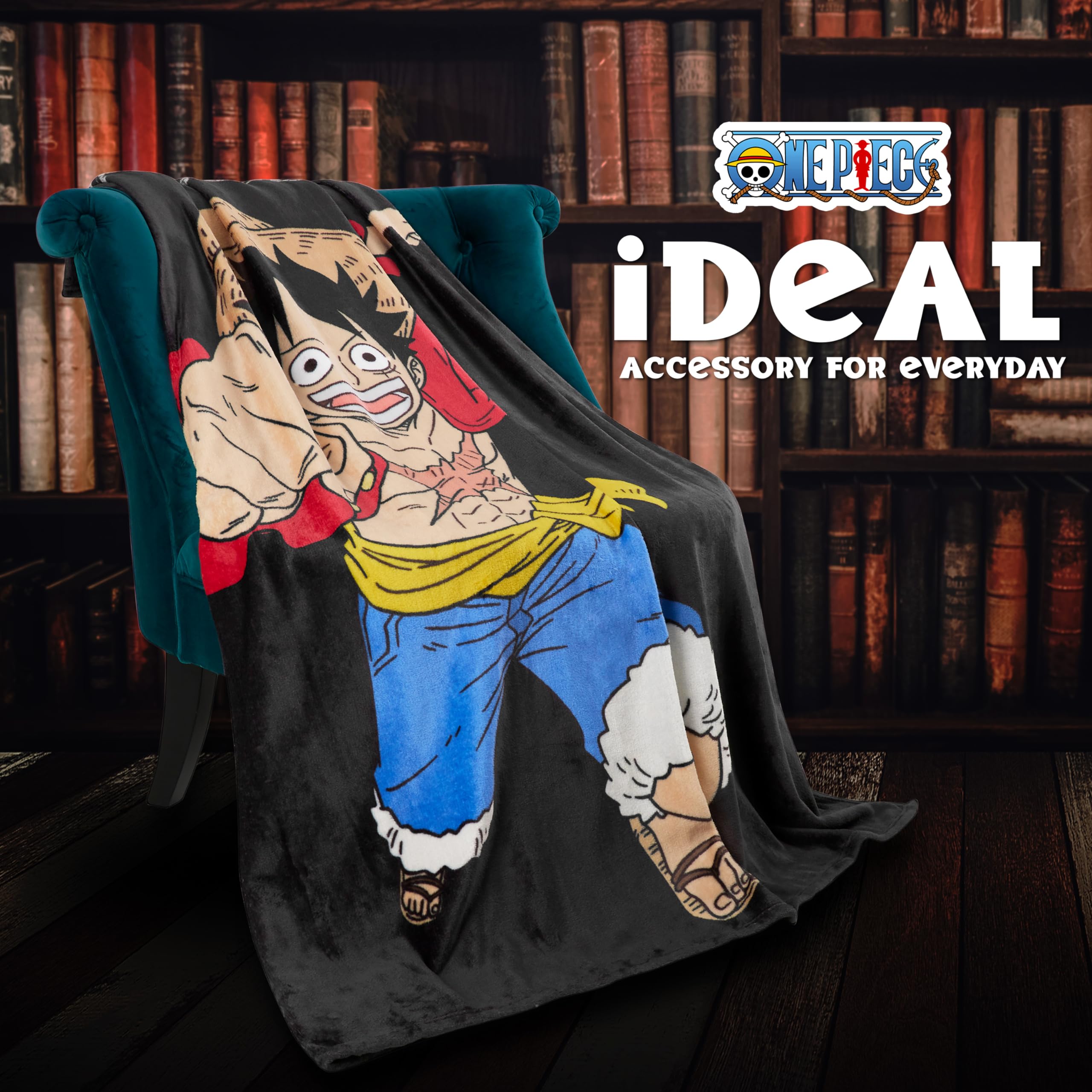 One Piece throw in gift-ready packaging signals a thoughtful anime gift.