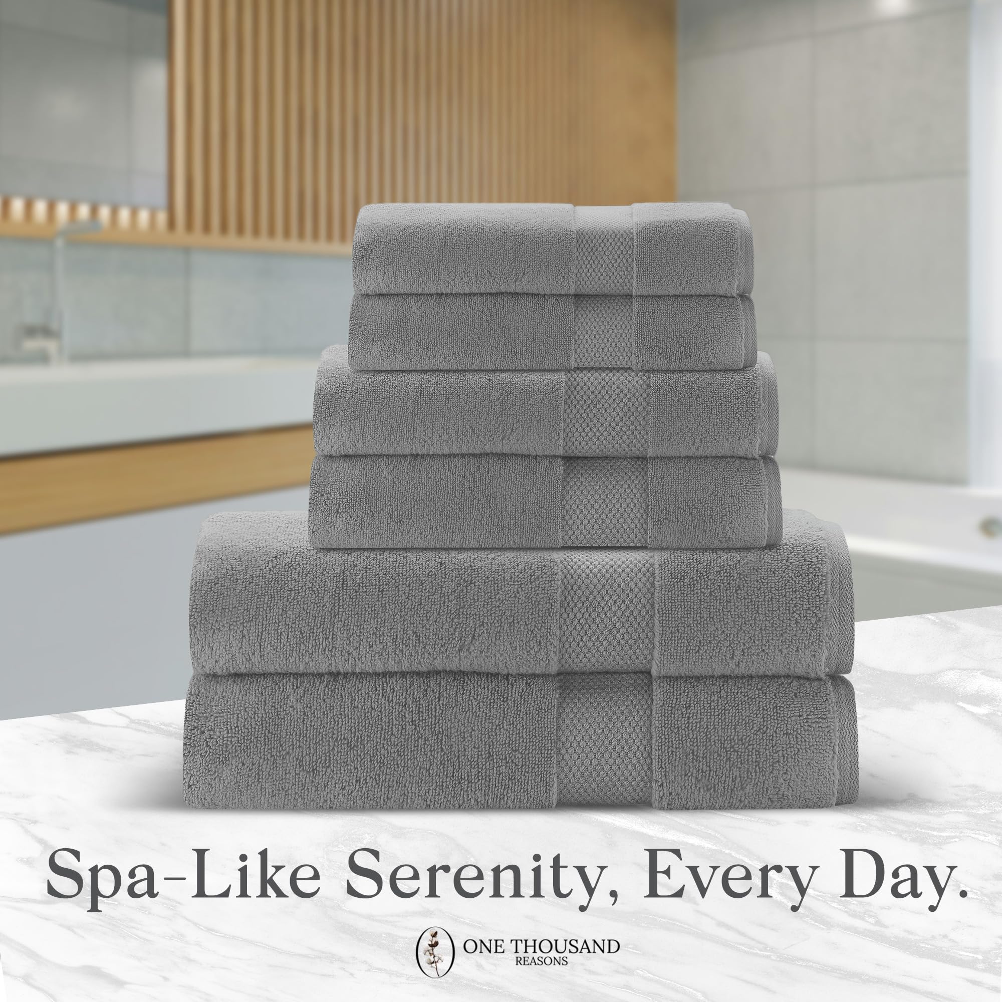 One Thousand Reasons quick-dry towel set demonstrates fast drying after showers
