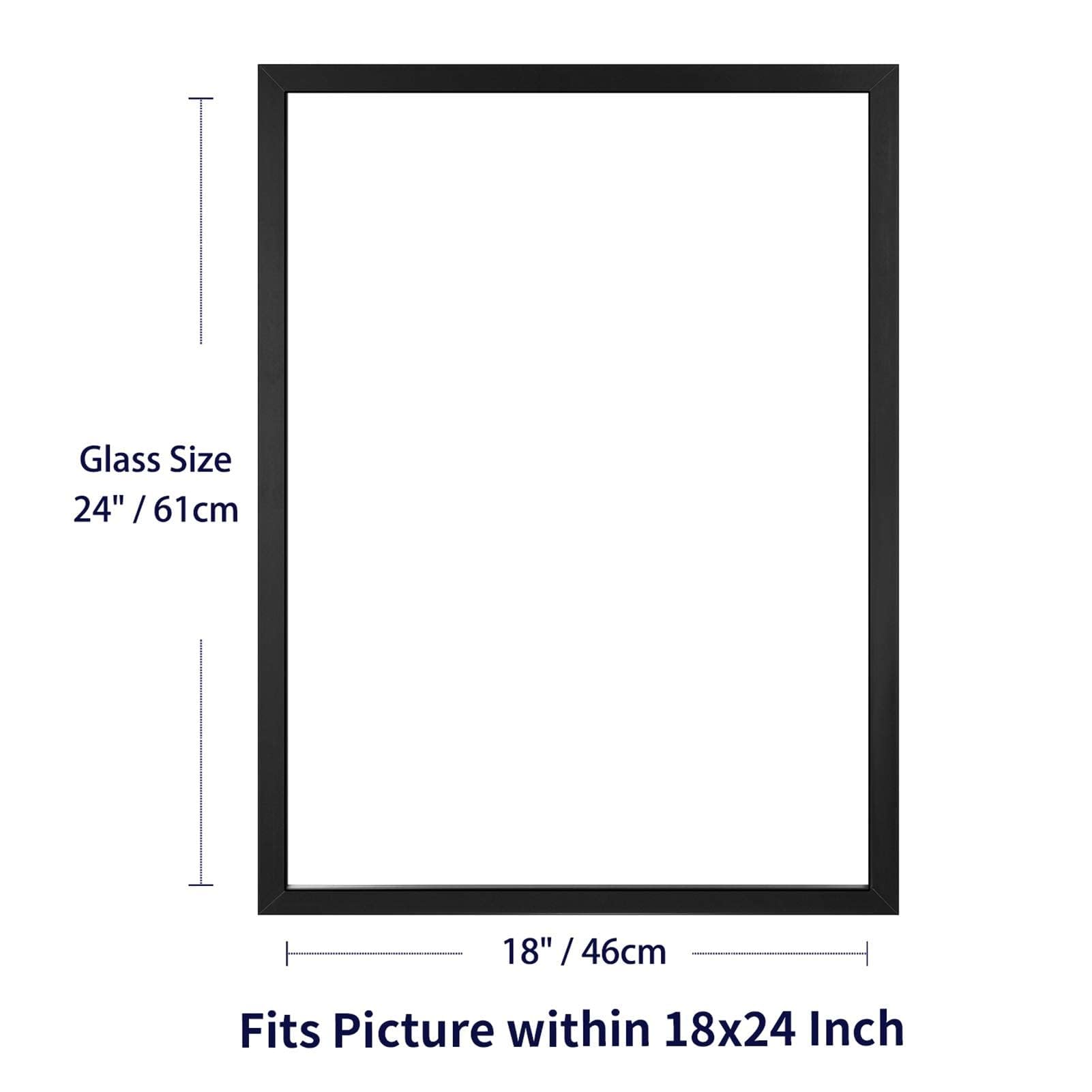 ONE WALL 18x24 floating frame side view emphasizes slim profile and premium wood.