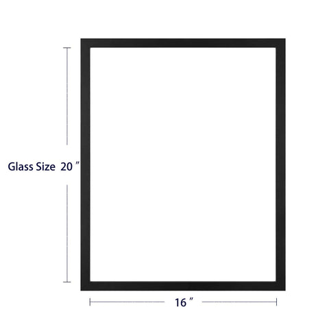 ONE WALL 16x20 double-glass frame highlights the floating effect with secure glass