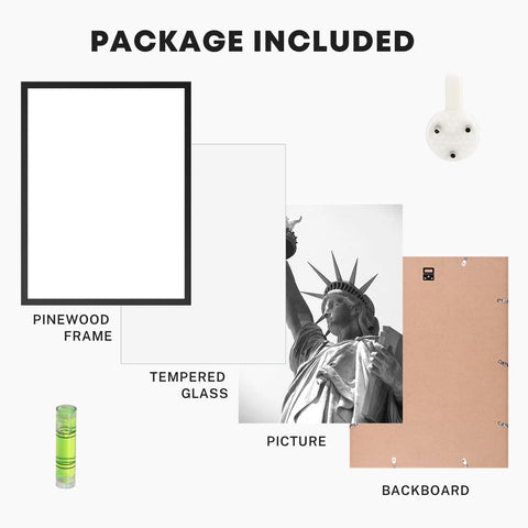 One Wall statue of liberty print in frame for ambiance