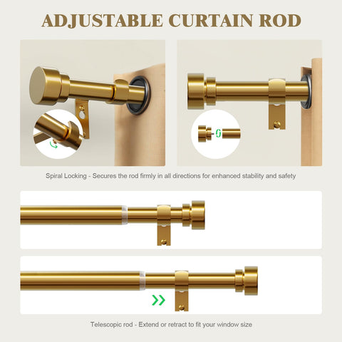 Oneach room setting with curtains and rod demonstrating stylish decor