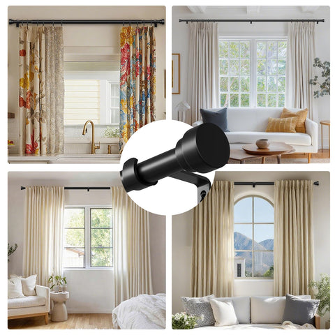 Oneach two-pack curtain rod solution provides complete setup for windows.