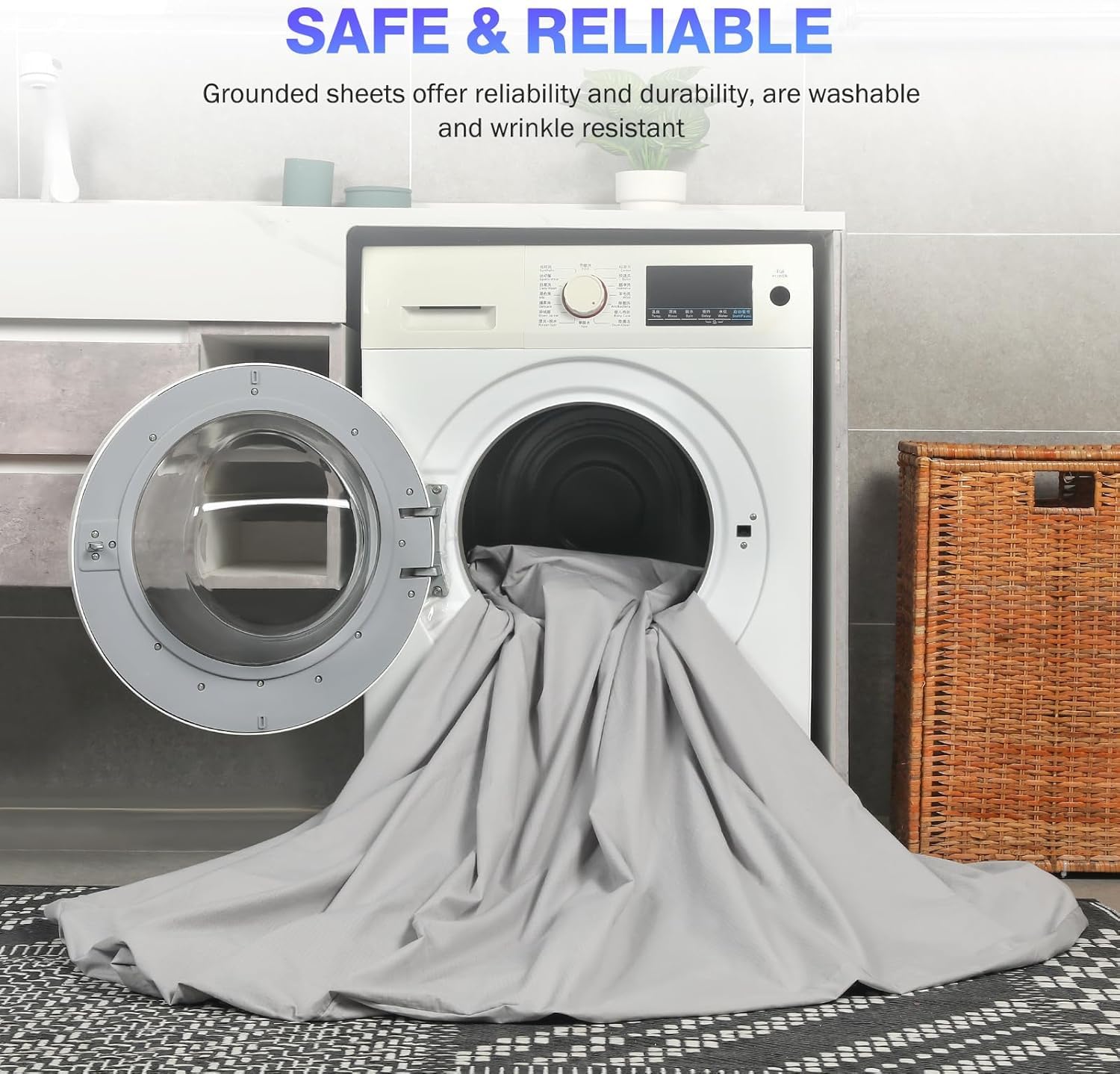 OneAmg Grounding Sheets in bed with pillows demonstrates a practical grounding ritual