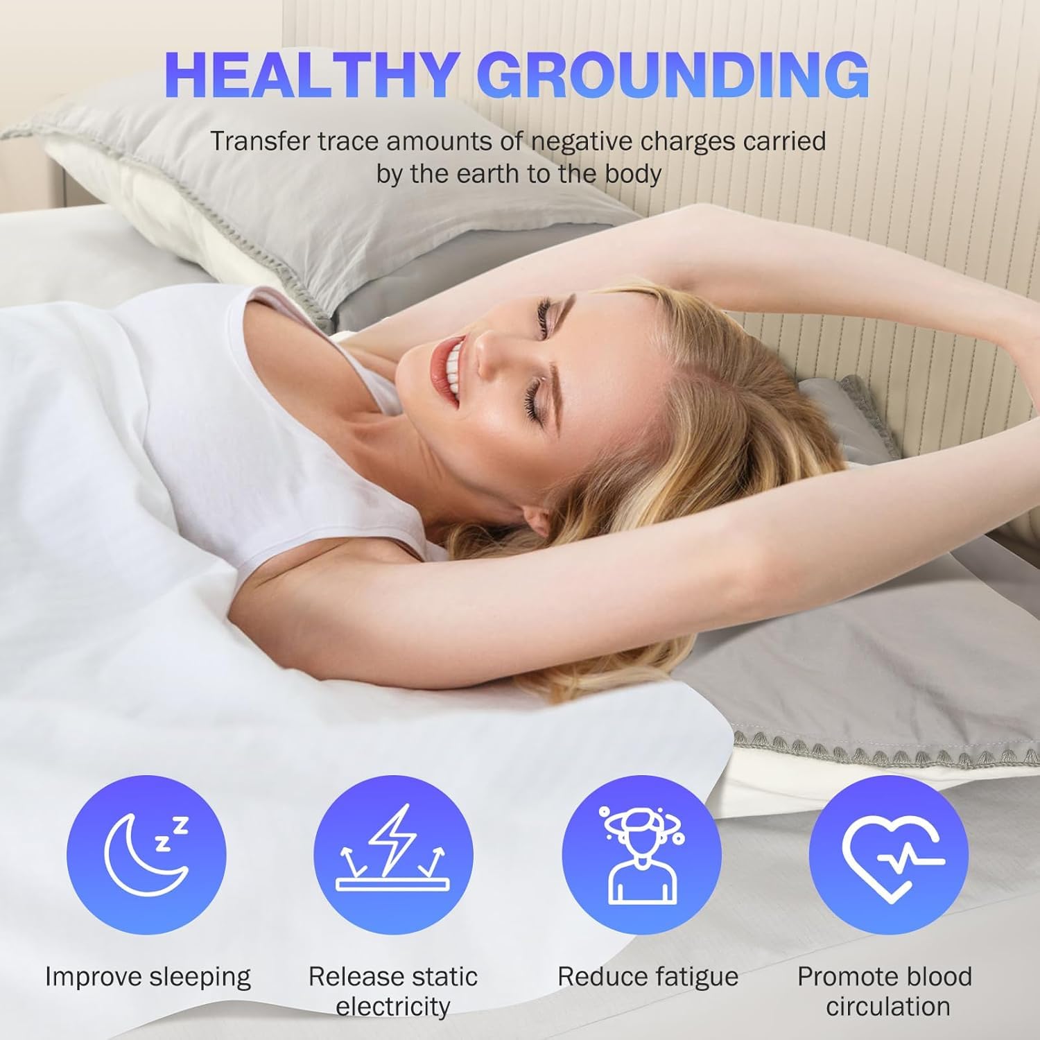 OneAmg Grounding Sheets organic cotton texture emphasizes softness and breathability