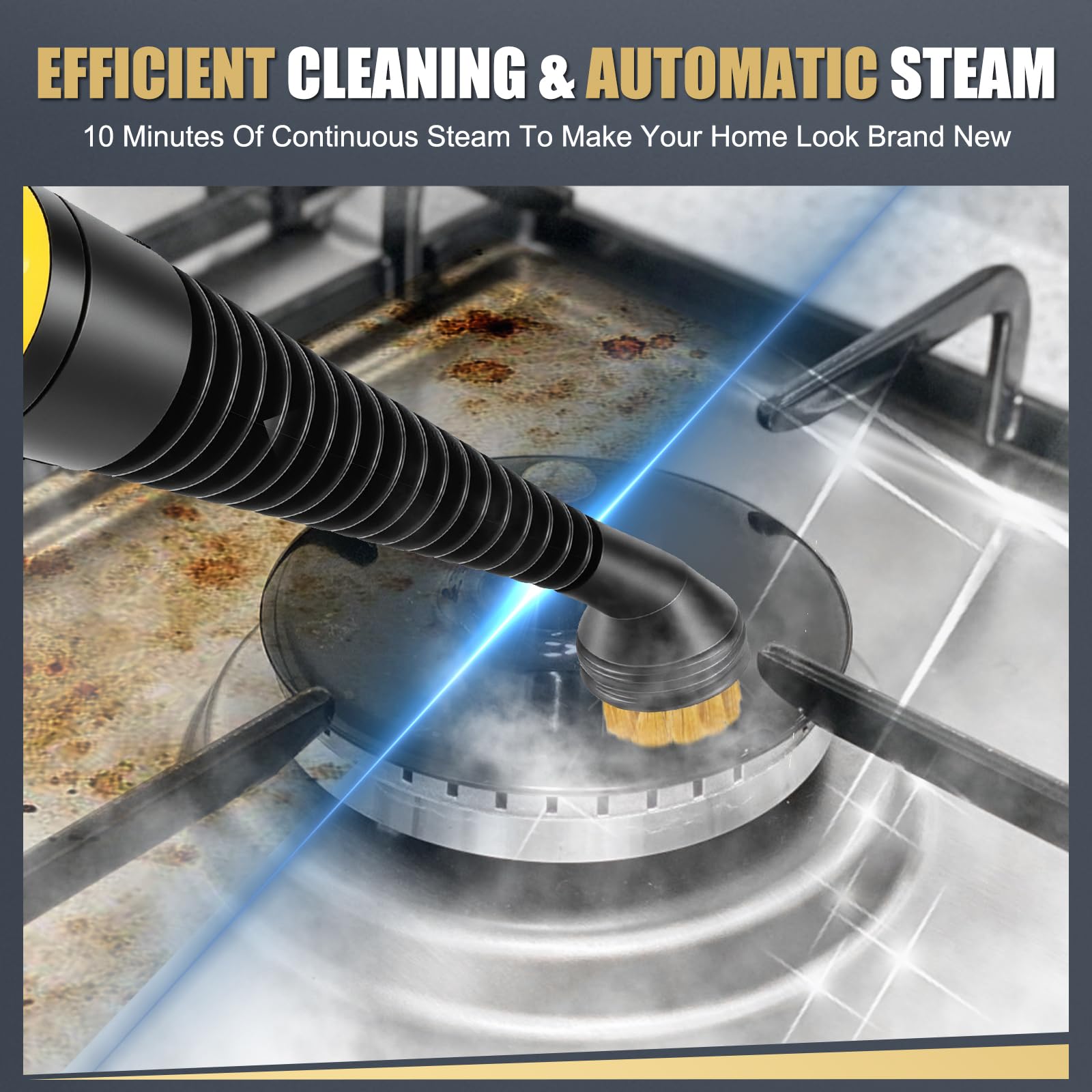 OneAmg with attachments tray enables versatile, multi-surface cleaning.
