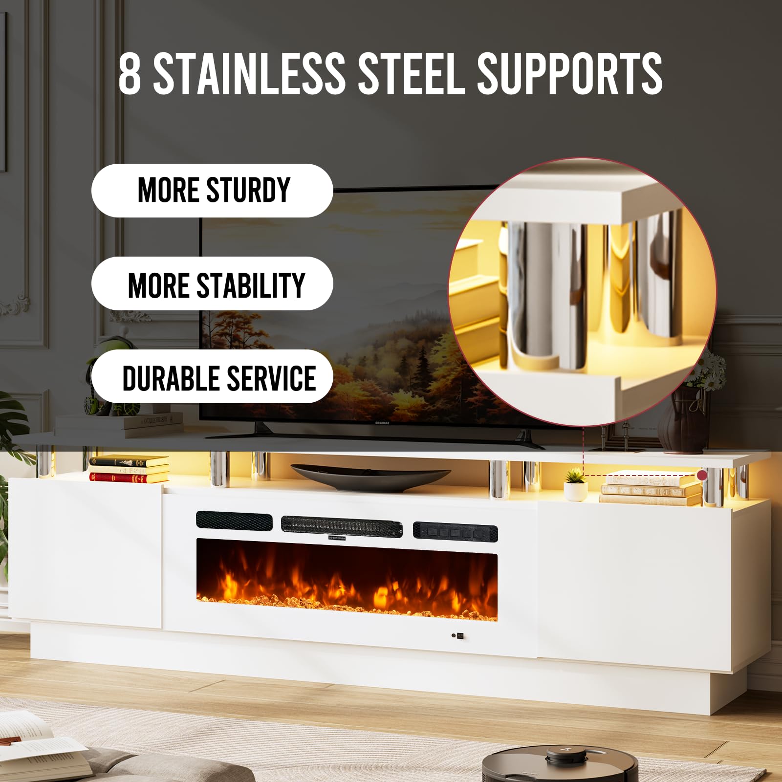 OneBlis smooth scratch-resistant doors resist wear in daily use.
