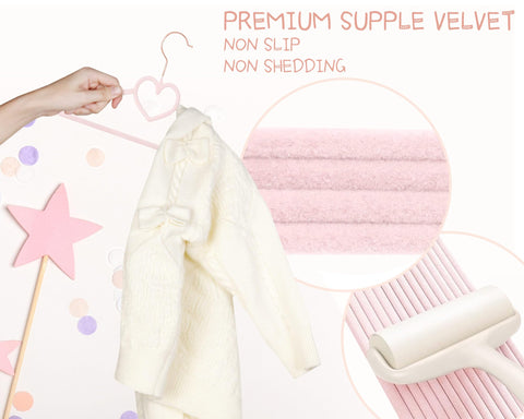 OneDream 50-pack heart hangers with 20 clips for outfits