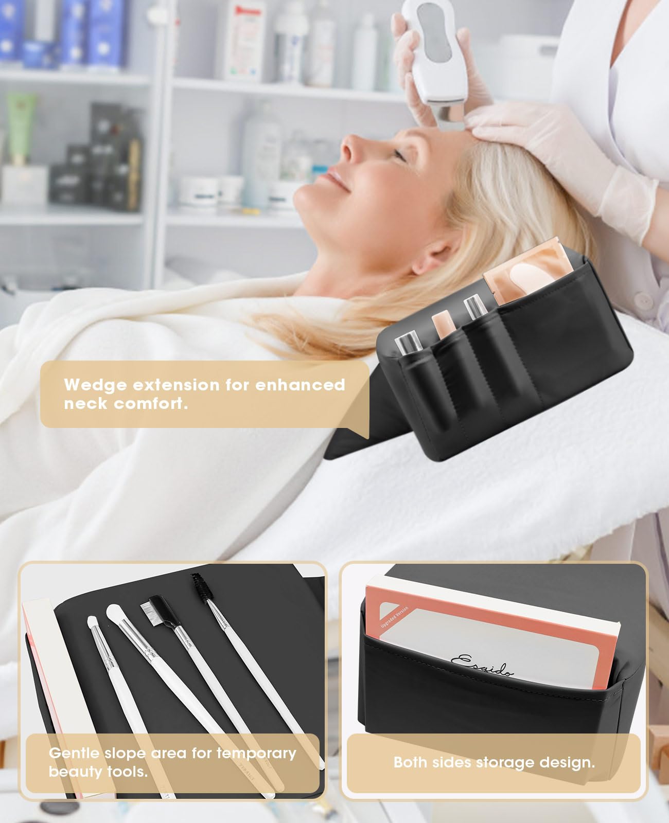 Onism Lash Pillow memory foam neck support keeps heads level during grafting
