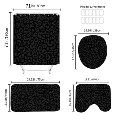 Onlalasyc cheetah bath rug 29-52x17-32 provides soft comfort and grip.