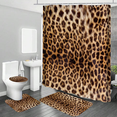Onlalasyc leopard shower curtain hooks set of 12 for quick install.