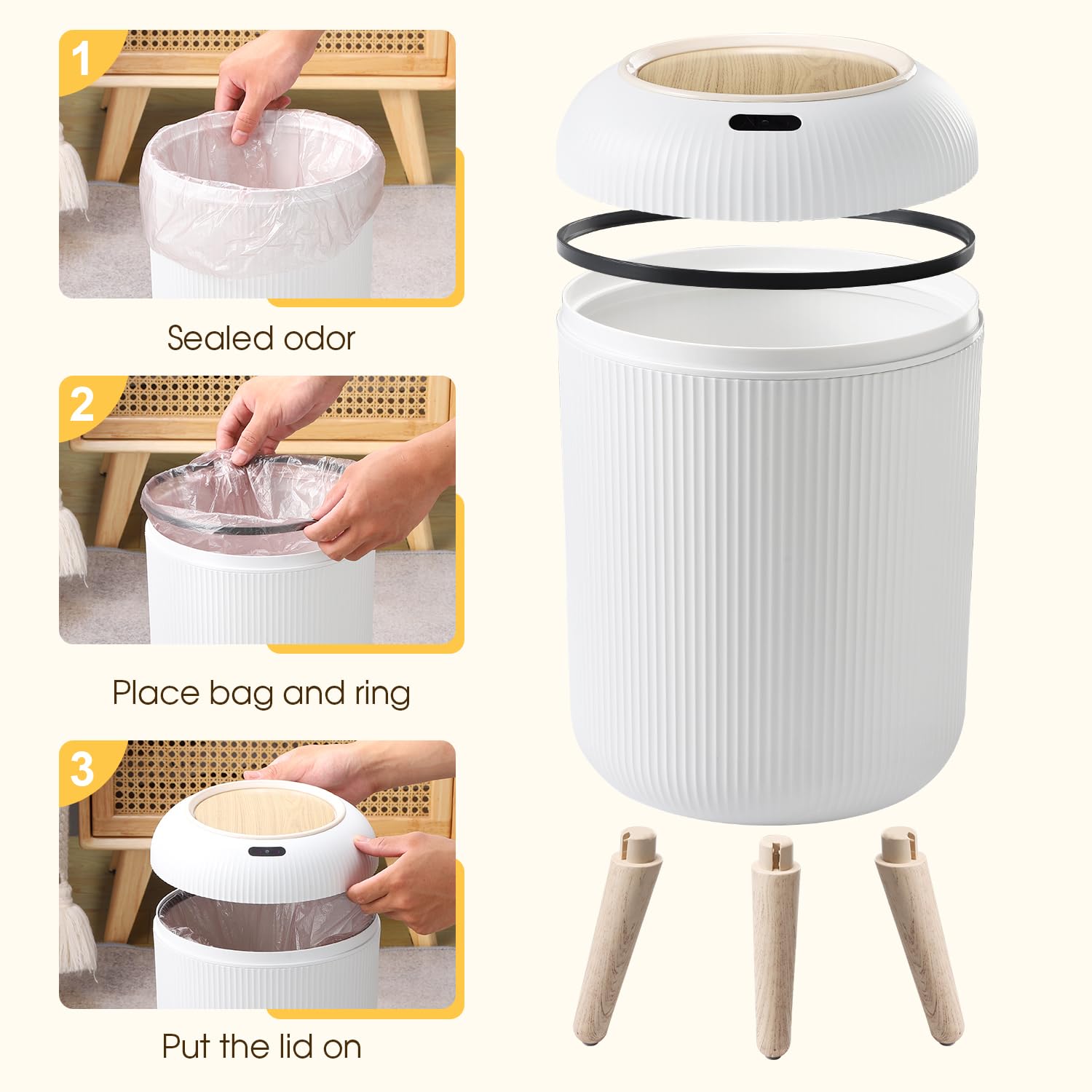 onlcuk IPX6 waterproof ABS housing withstands bathroom moisture.
