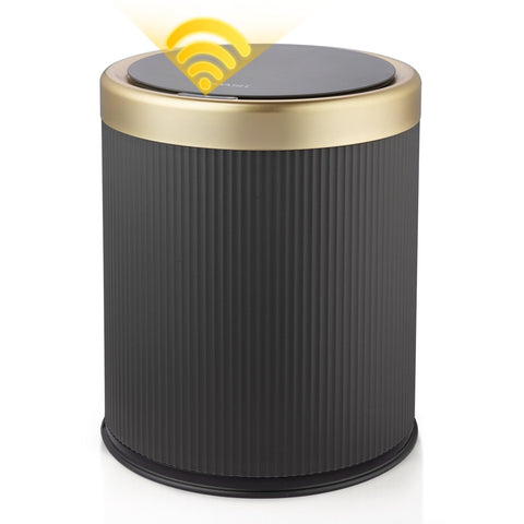 onlcuk smart bathroom trash can with lid opens by motion for touchless use.