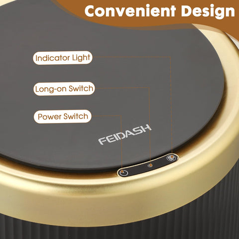 onlcuk trash can with 2.8-gallon capacity fits bathrooms and kitchens.