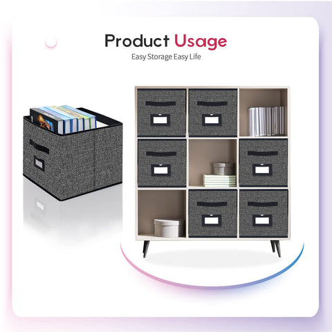Onlyeasy foldable storage cubes folded flat to save space in small rooms.