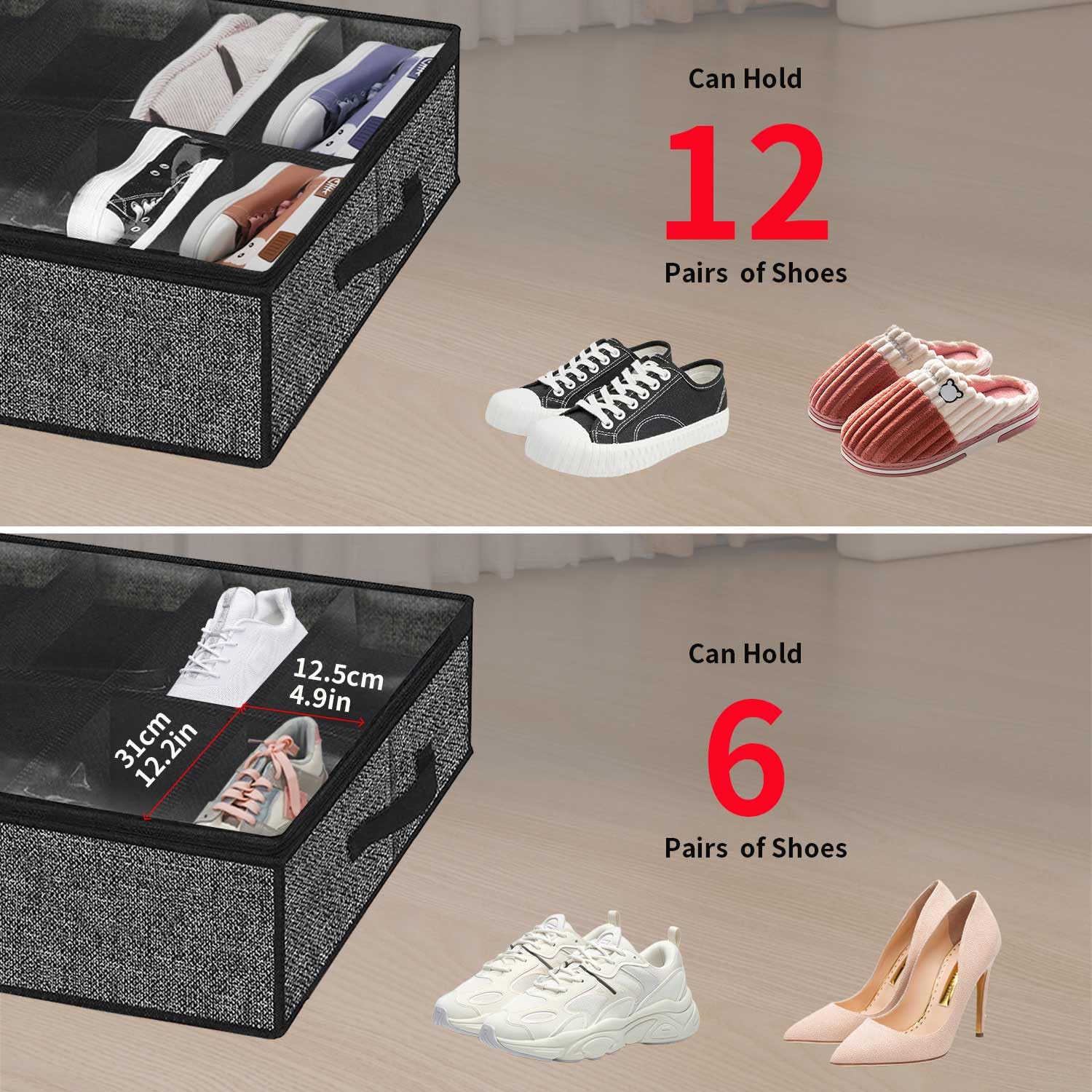 Easy-pull design under the bed makes daily access simple and quick.