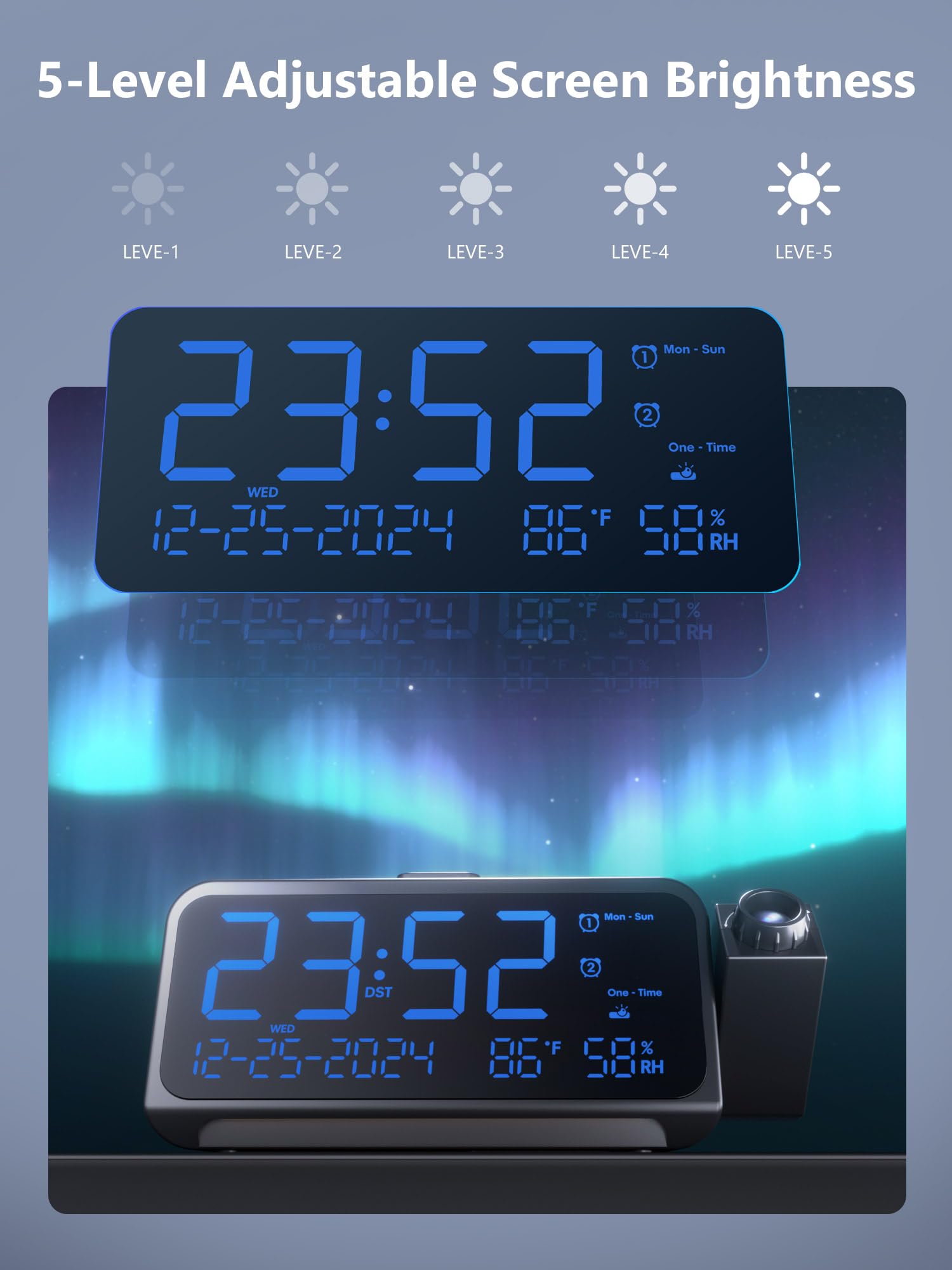 OnLyee temp and humidity display helps create a comfortable sleep environment.