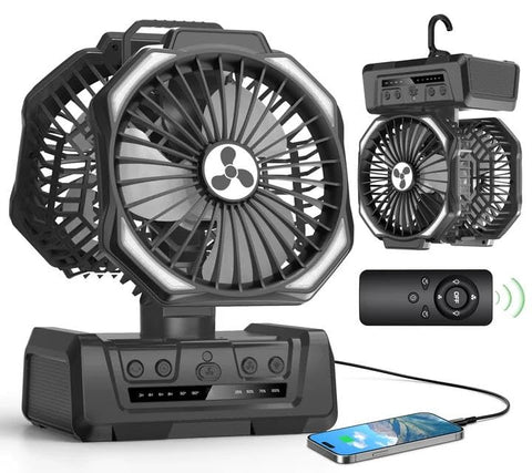 ONLYNEW dual-head fan front airflow for outdoor cooling