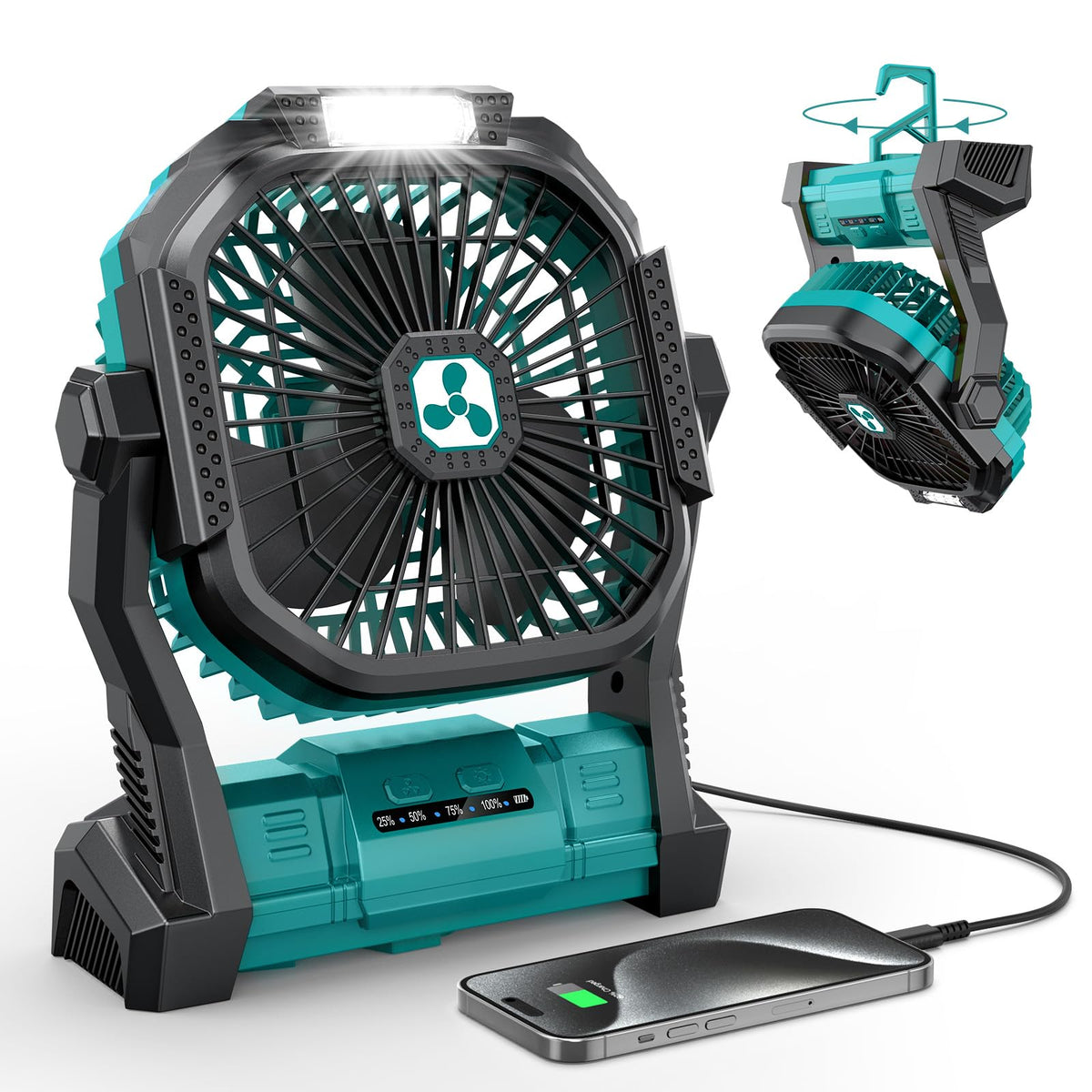 ONLYNEW portable fan with 20000mAh battery offering all-day cooling on the go.