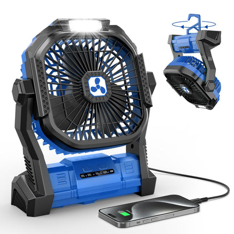 OnlyNew portable fan front view, cordless cooling for travel
