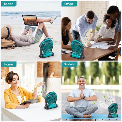 ONLYNEW quiet portable fan operates at or below 30dB for peaceful spaces.