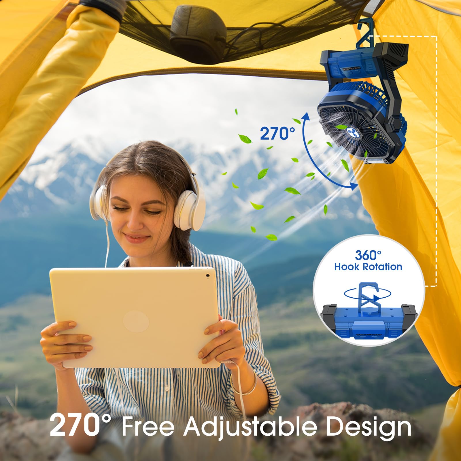 OnlyNew portable fan charging via USB-C for on-the-go power