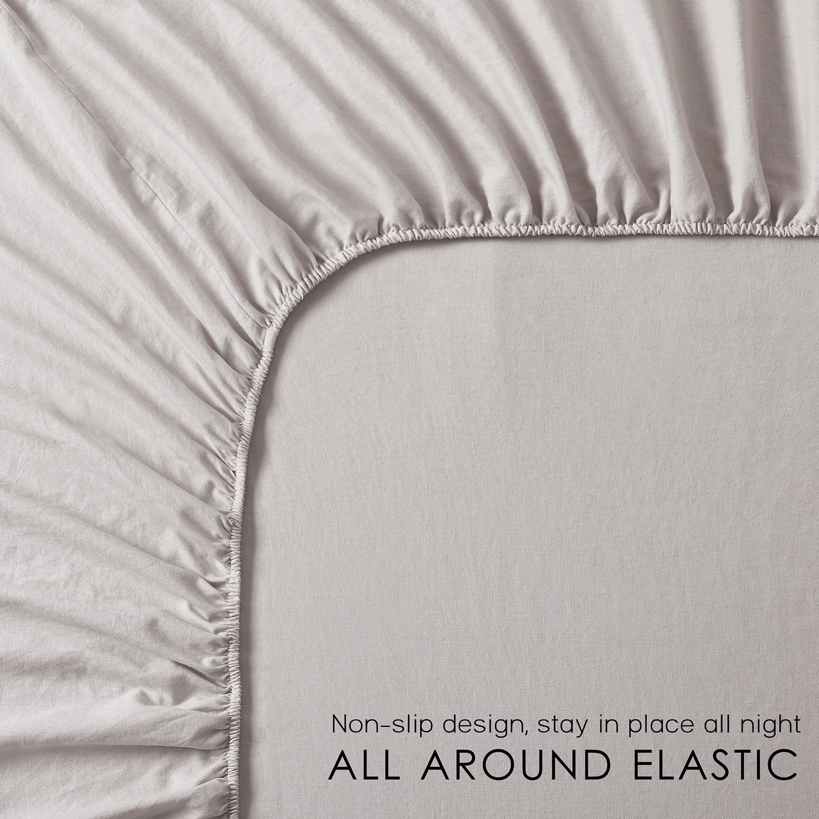 OnlySet 16-inch deep pocket design secures the fitted sheet on most king mattresses