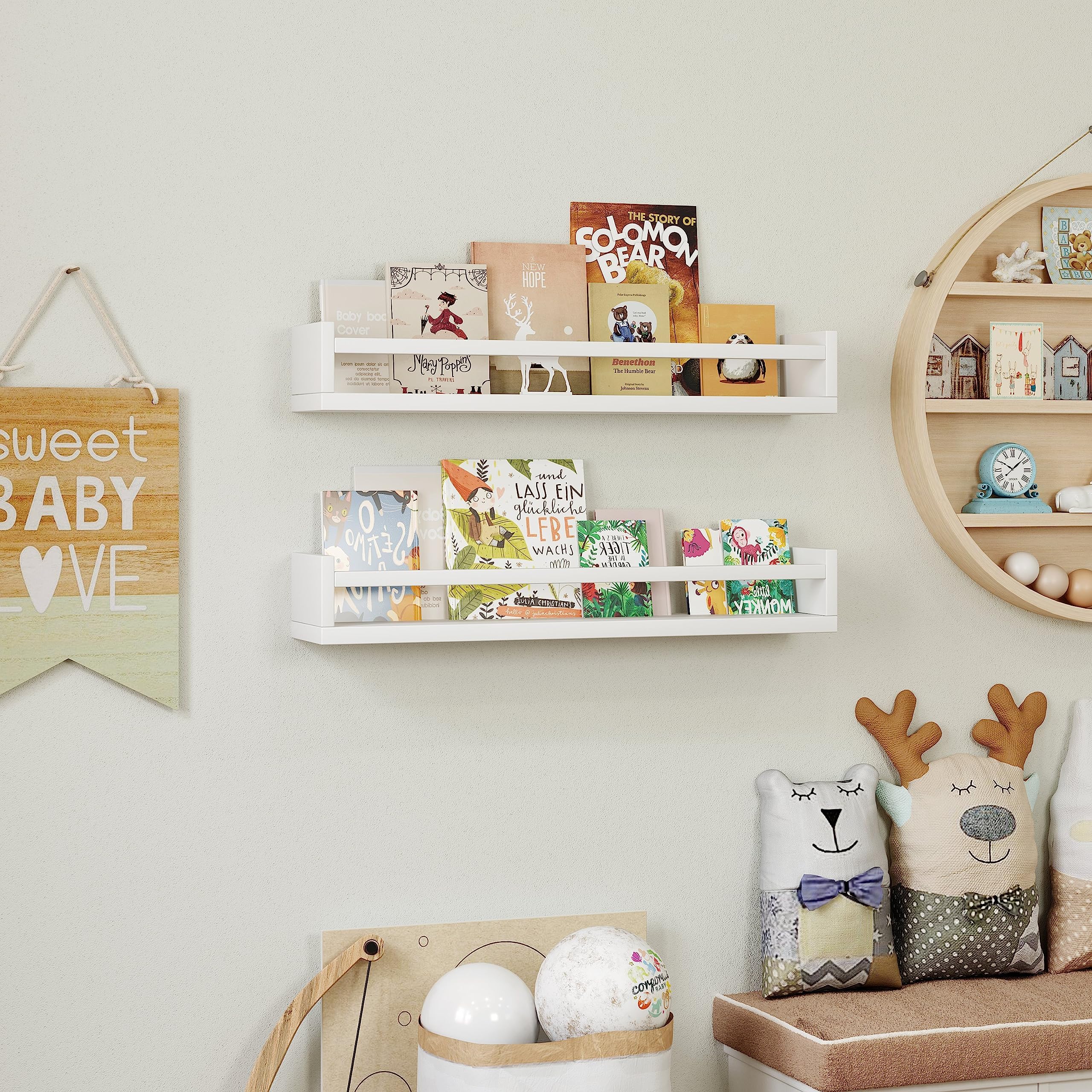 Onlysky shelves feature smooth edges to protect little hands.