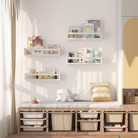 Onlysky white nursery decor storage to display books and toys