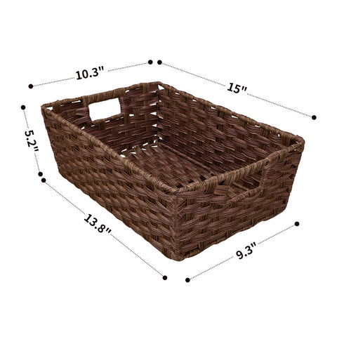 Onlytak brown woven basket pantry-storage for onions, potatoes, and snacks