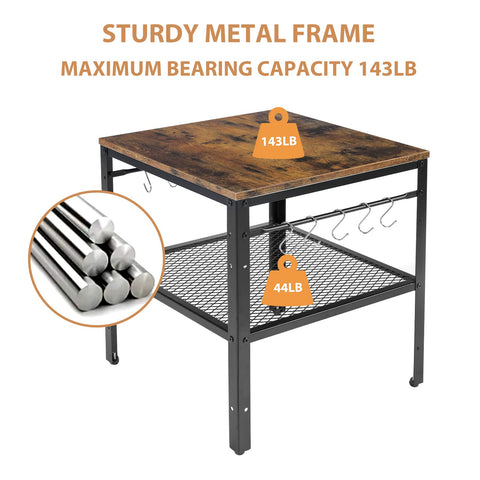 Onlytak Rustic End Table compact footprint fits small spaces.