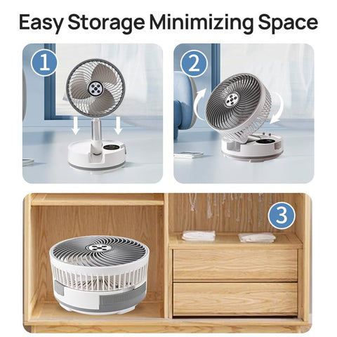 Onnilife portable fan ideal for camping and travel in outdoor settings.