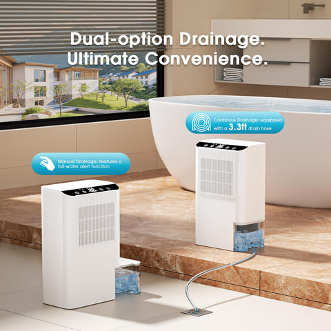Onsekin dehumidifier sweet white tank safety and auto shutoff protect pets and kids.