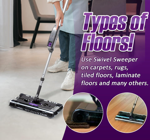 Ontel Swivel Sweeper Max lightweight 2-pound design for easy handling