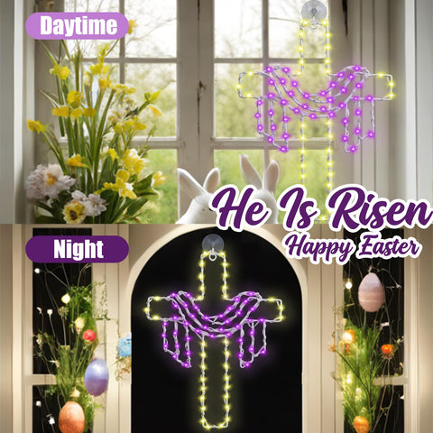 Ontigola cross-drape window light front view ready to brighten entryways