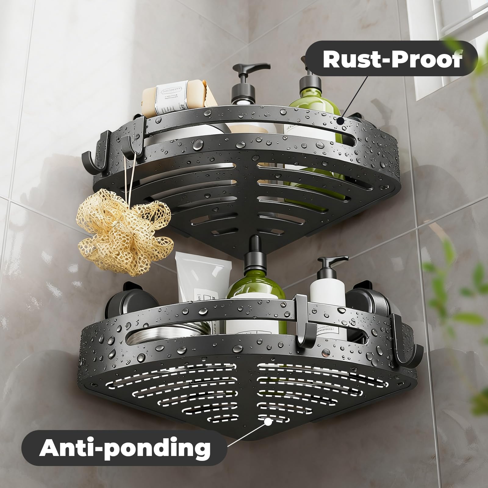 ONXE large-capacity corner storage maximizes bathroom space efficiently.