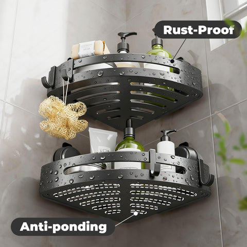 ONXE large-capacity corner storage maximizes bathroom space efficiently.