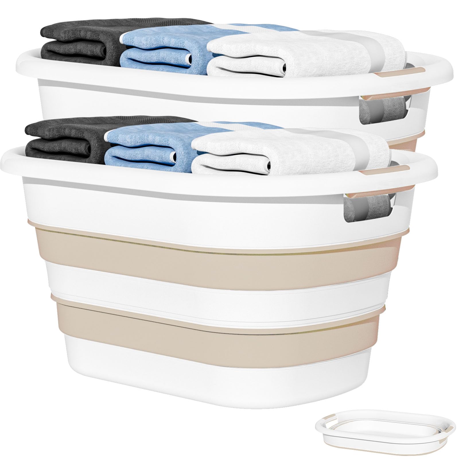 OOAMBB 43L collapsible laundry basket folding for compact storage