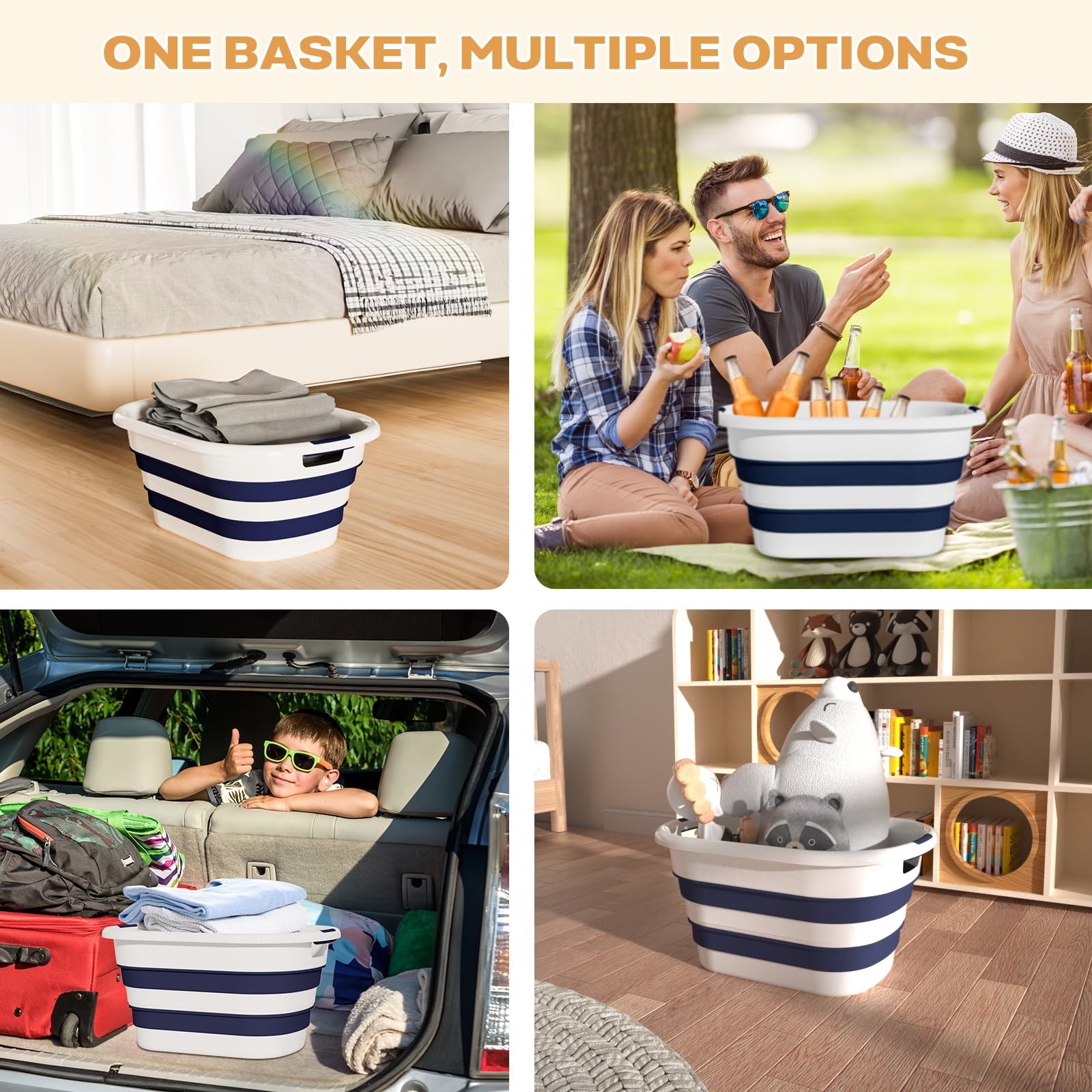 OOAMBB folded compact laundry basket saving space in small rooms