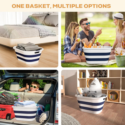 OOAMBB folded compact laundry basket saving space in small rooms