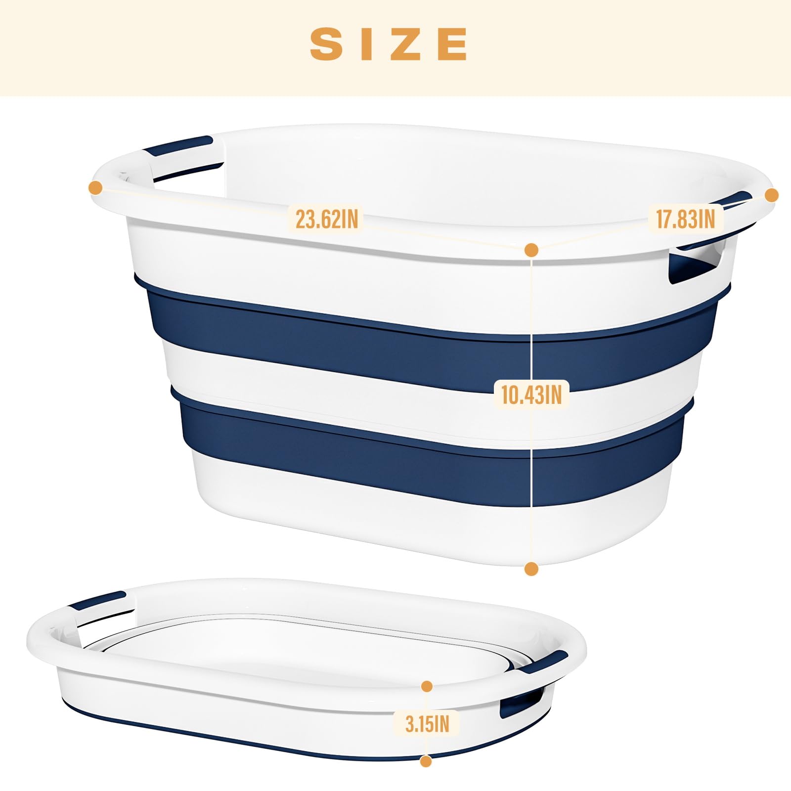 OOAMBB large capacity basket holds a full laundry load