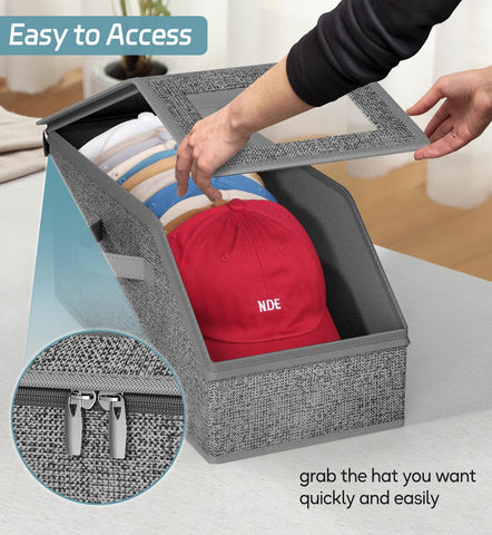 AOODA cap organizer providing dust protection and cleanliness