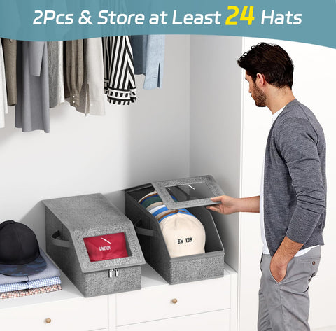 AOODA hat organizer with stackable base for compact setup