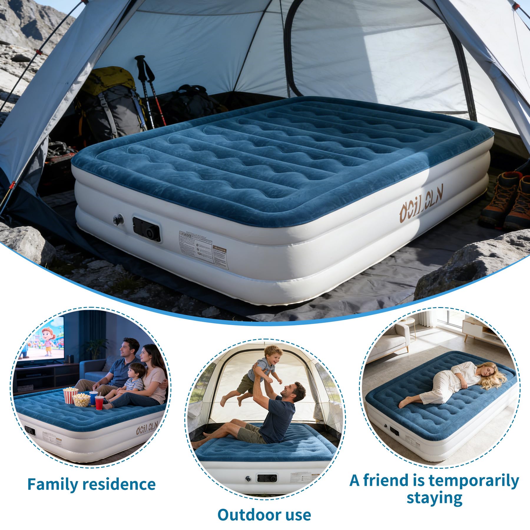 ooiloln portable mattress folds small and includes a carry bag for travel