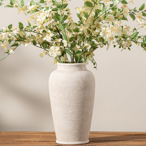 ooit ceramic flower vase 11-inch white, ideal centerpiece for fresh flowers