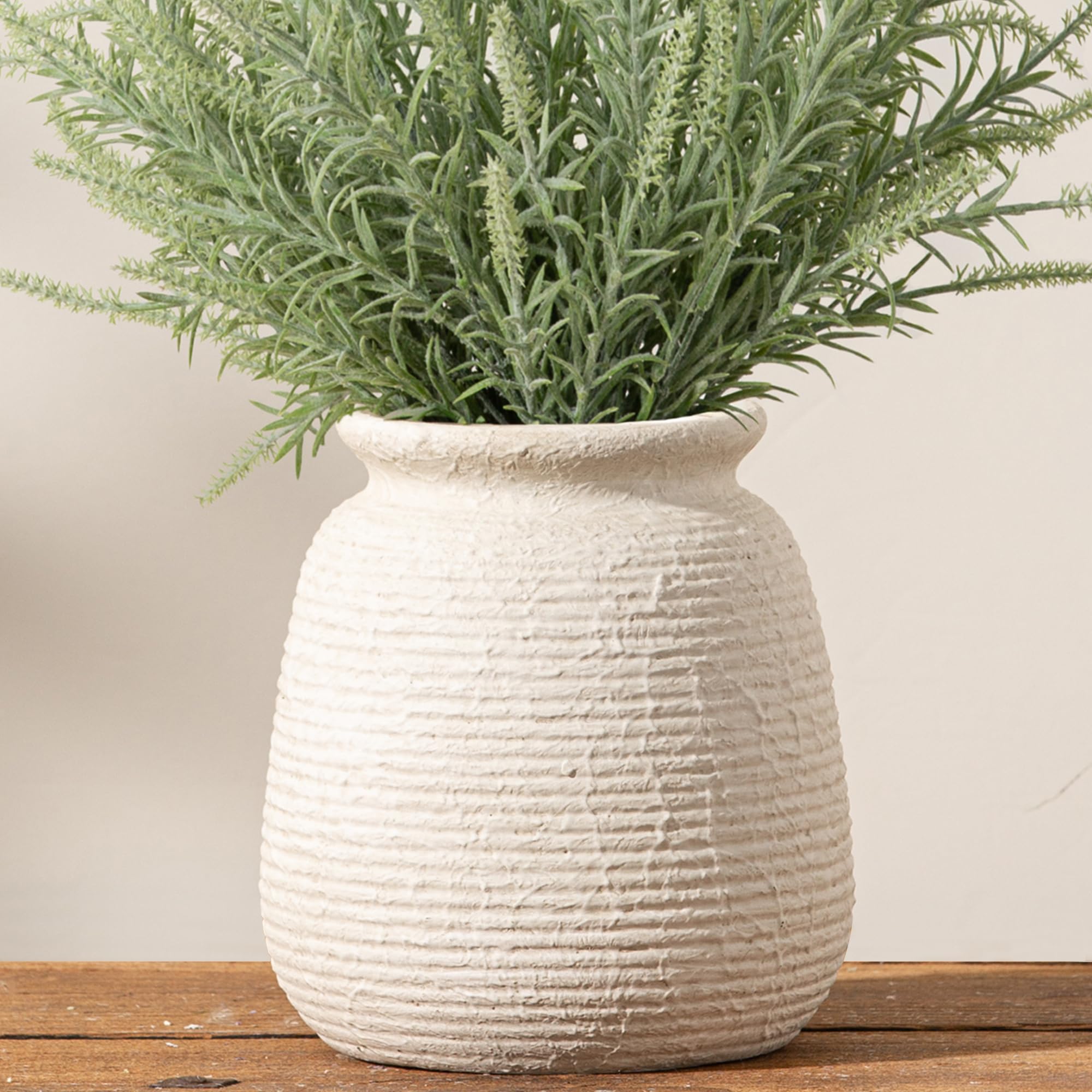 OOIT ceramic vase with wide mouth for fresh or artificial arrangements, perfect centerpiece.