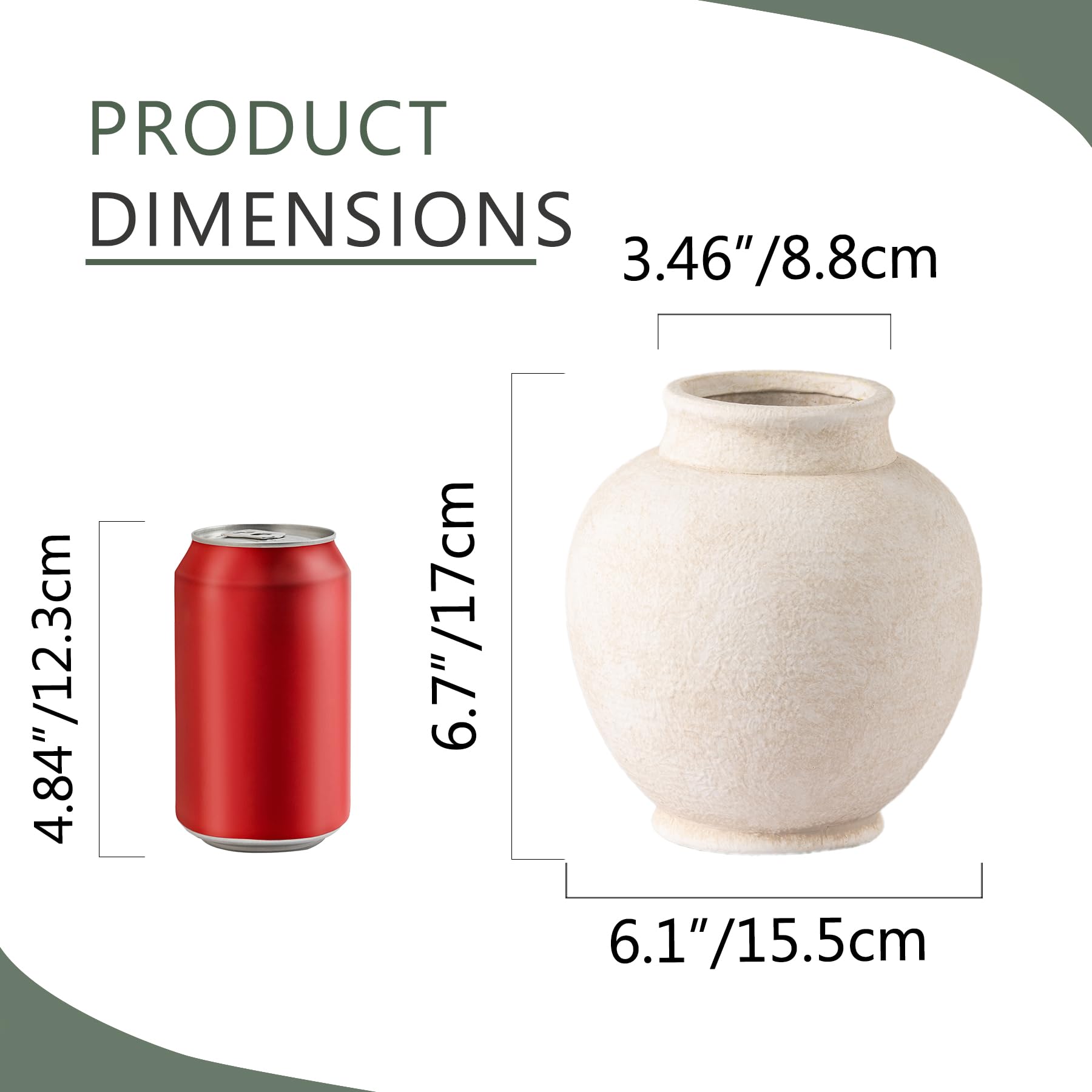 ooit ceramic vase hand-painted surface adds unique character to any room