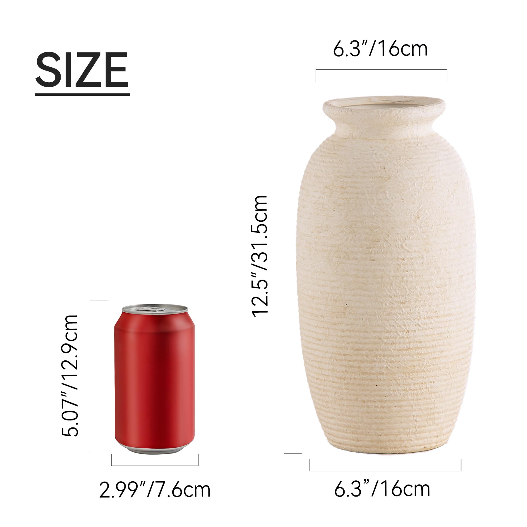ooit rustic textured finish vase adds earthy charm to any shelf