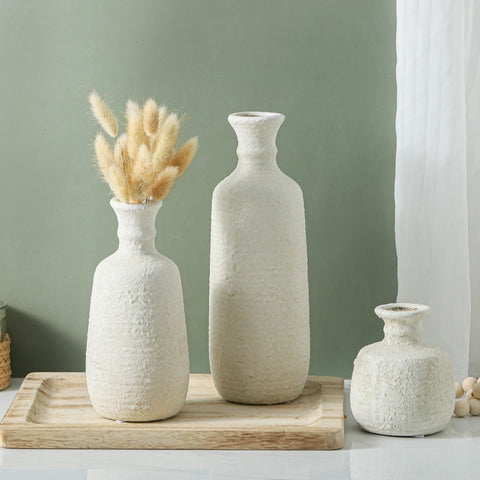 OOIT ceramic vases set 3, perfect for mantel or dining table arrangements.