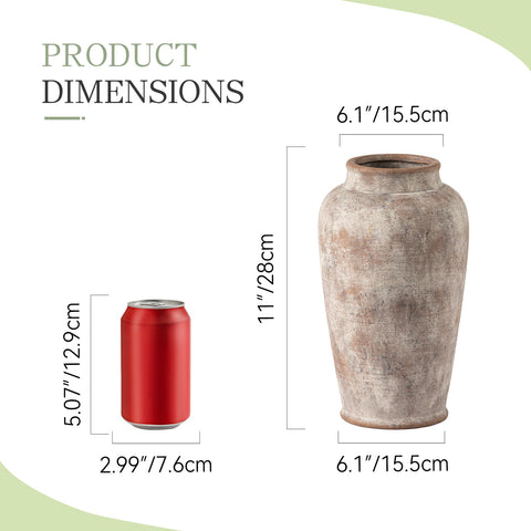 OOIT hand-painted ceramic vase adds unique texture to farmhouse decor.